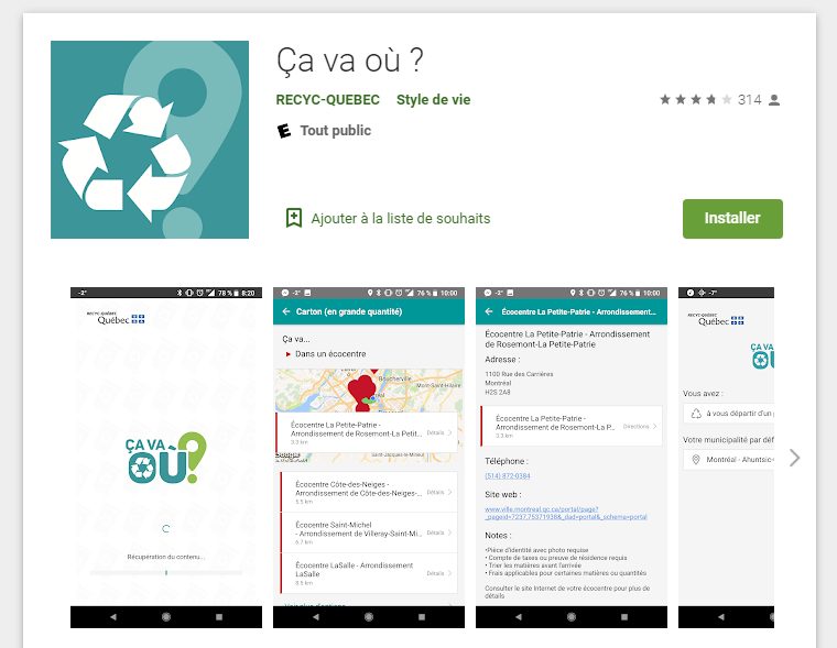 cavaou application recyclage