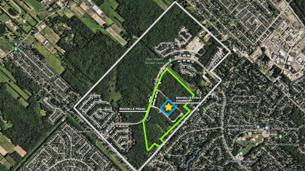 Carte nouvelle école primaire Chambéry Blainville